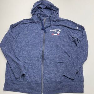 NIKE NEW ENGLAND PATRIOTS Women’s XXL Lightweight Full Zip Hoodie Sweatshirt